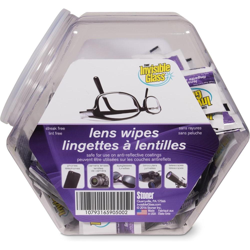 imageInvisible Glass 90102 Lens Cleaning Wipes  StreakFree LintFree Wipes for Glasses Camera Lenses Binoculars ampamp Smartphone Cameras Safe on Reflective Coatings  20 Count1 Count Pack of 1