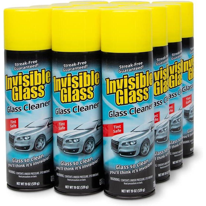 imageInvisible Glass 911642PK Premium Aerosol Glass and Window Cleaner for Auto and Home Cleans Glass Windows Windshields and More StreakFree AmmoniaFree TintSafe 19 oz Pack of 219 Ounce Pack of 12