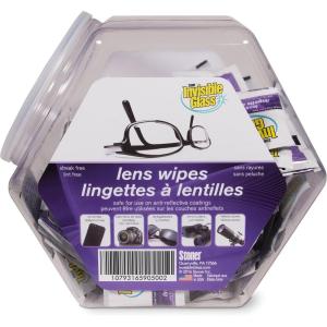 Invisible Glass 90102 Lens Cleaning Wipes – Streak-Free, Lint-Free Wipes for Glasses, Camera Lenses, Binoculars & Smartphone Cameras, Safe on Reflective Coatings – 20 Count(1 Count (Pack of 1))