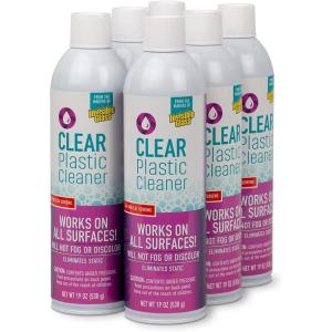 Invisible Glass 91014-4PK Clear Plastic Cleaner – Cleans and Protects Plastic on Electronics, Appliances, Eyewear, Cars, Trucks, RVs, Boats & More, Helps Prevent Fog and Static – 19 oz (Pack of 4)(19 Ounce (Pack of 6))