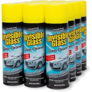 Invisible Glass 91164-2PK Premium Aerosol Glass and Window Cleaner for Auto and Home Cleans Glass, Windows, Windshields, and More, Streak-Free, Ammonia-Free, Tint-Safe, 19 oz (Pack of 2)(19 Ounce (Pack of 12))