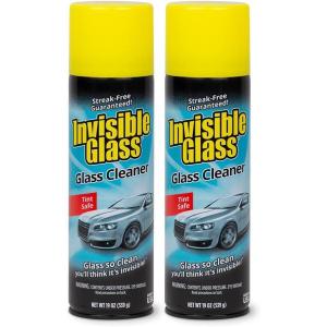 Invisible Glass 91164-2PK Premium Aerosol Glass and Window Cleaner for Auto and Home Cleans Glass, Windows, Windshields, and More, Streak-Free, Ammonia-Free, Tint-Safe, 19 oz (Pack of 2)(19 Ounce (Pack of 2))
