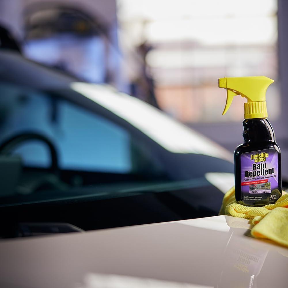 imageInvisible Glass 92482 Premium Rain Repellent for Exterior Window Treatment for Automotive Glass and Windshields to Protect Against Rain Snow and Sleet 8 Fl Oz Pack of 1