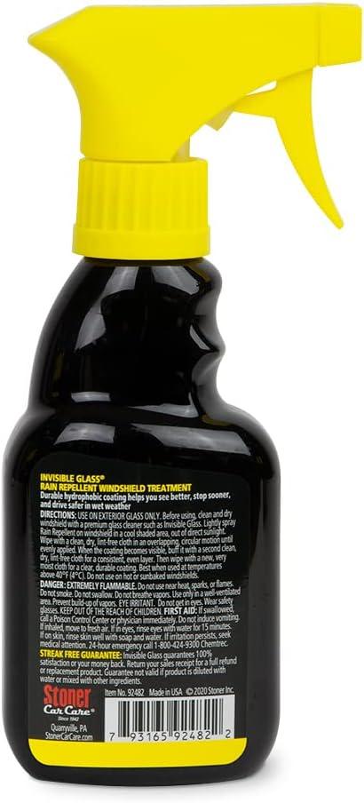 imageInvisible Glass 92482 Premium Rain Repellent for Exterior Window Treatment for Automotive Glass and Windshields to Protect Against Rain Snow and Sleet 8 Fl Oz Pack of 1