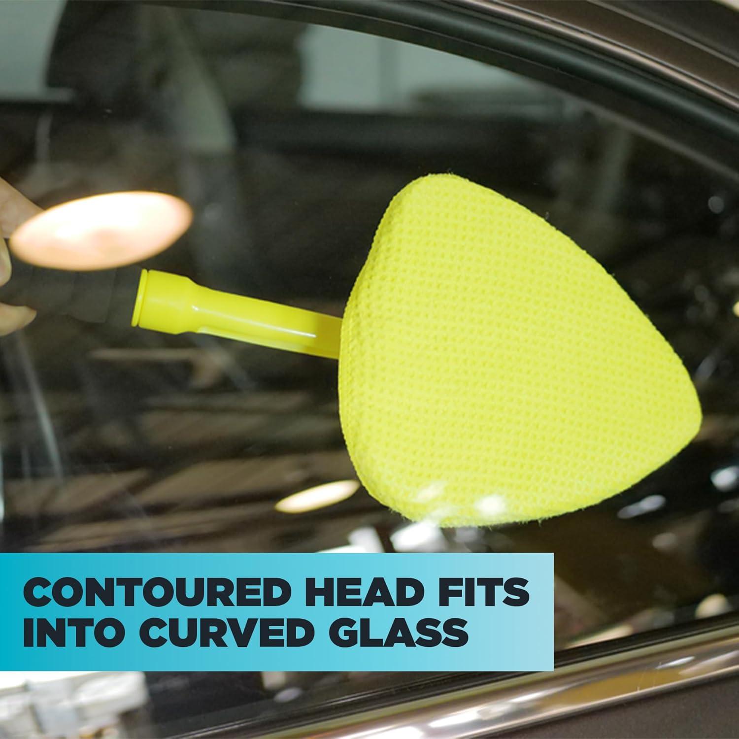 imageInvisible Glass 95160 Reach ampamp Clean Glass Windshield Cleaner Tool Kit With Extendable Handle 2 Reusable Quick Change Microfibers and Storage Bag for Auto Windshield Trucks SUVs RVs and Windows1 Count Pack of 1