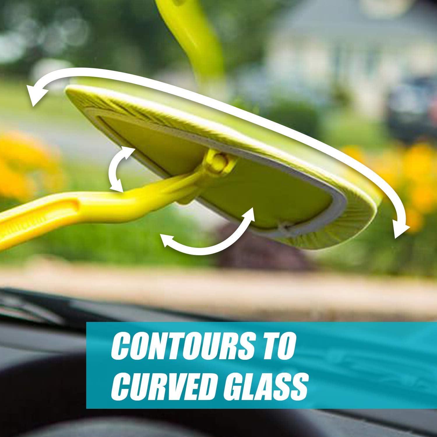 imageInvisible Glass 95161 Reach and Clean Tool 1Piece Window Wand Glass Cleaning Tool for Windshields Cleaner for Auto Glass HardtoReach Places