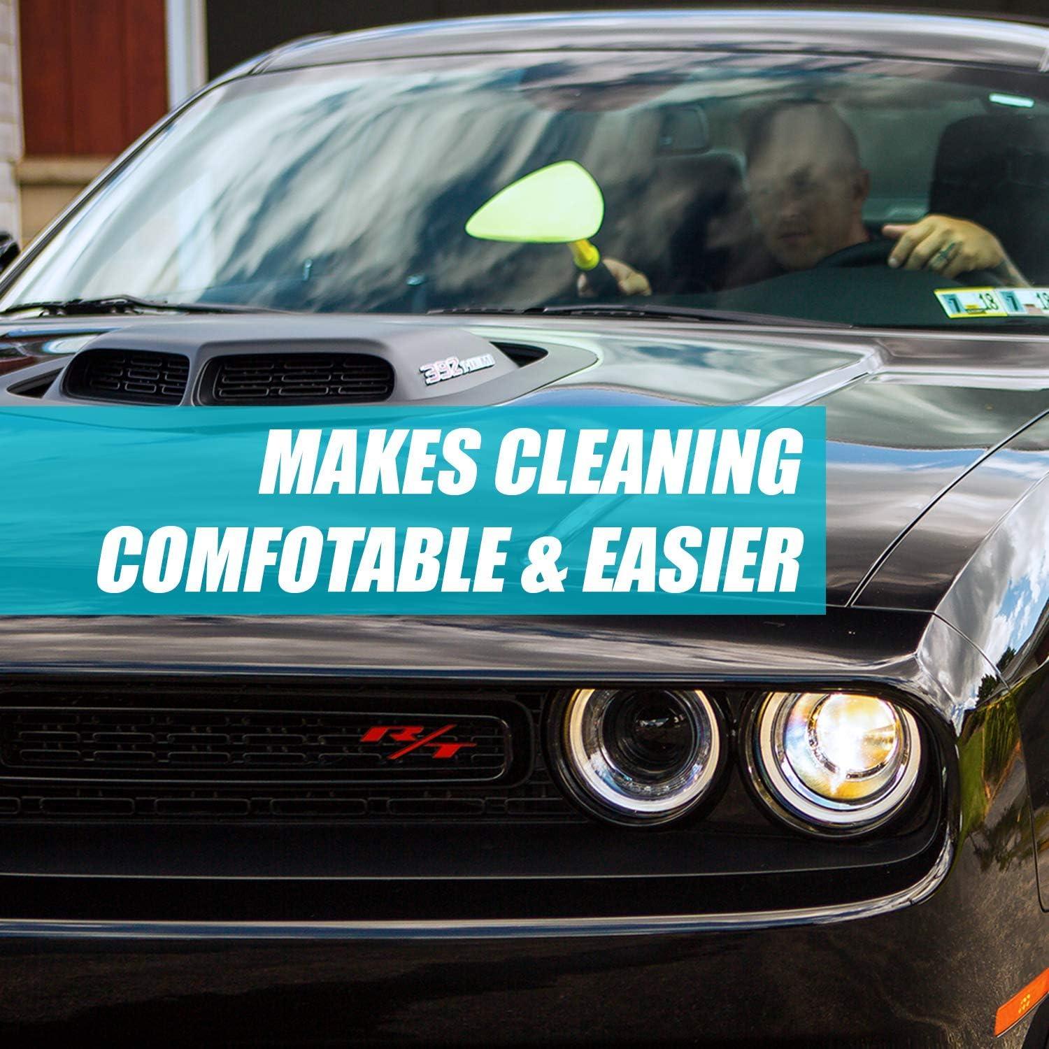 imageInvisible Glass 95161 Reach and Clean Tool 1Piece Window Wand Glass Cleaning Tool for Windshields Cleaner for Auto Glass HardtoReach Places