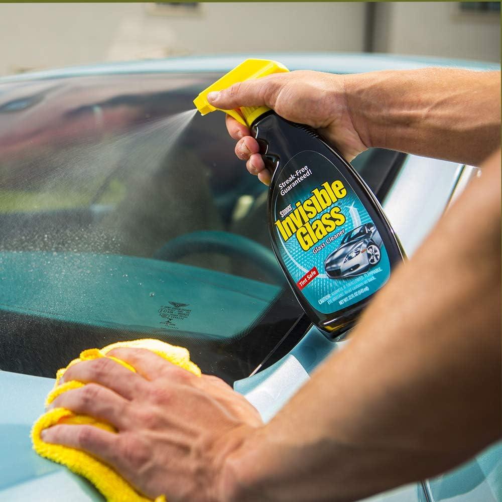 imageInvisible Glass 99018 22Ounce Cleaner and Window Spray with Extendable Reach and Clean Tool and LintFree Microfiber Bonnets Provide a StreakFree Shine and Easily Clean Hard to Reach Places