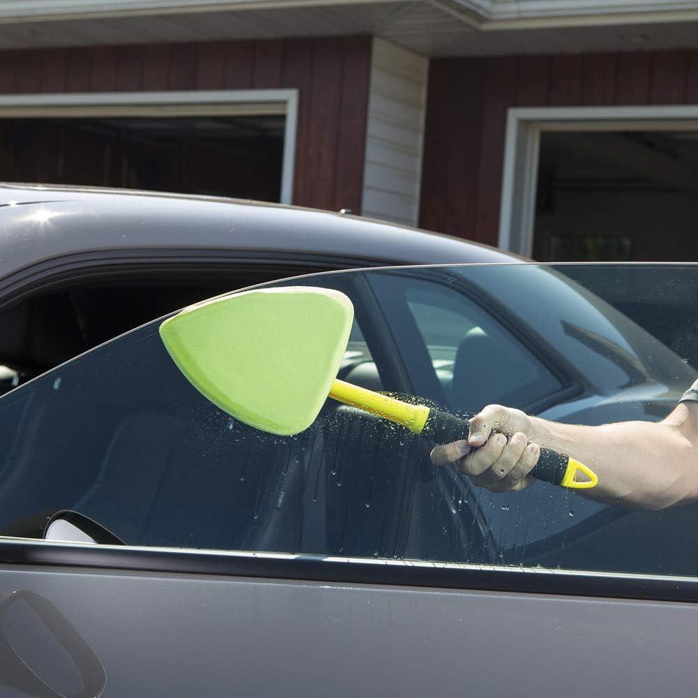 imageInvisible Glass 99050 Reach ampamp Clean Glass Windshield Cleaner Tool Combo Kit with Premium Spray Glass Cleaner Extendable Handle 2 Reusable Quick Change Microfibers and Storage BagSpray