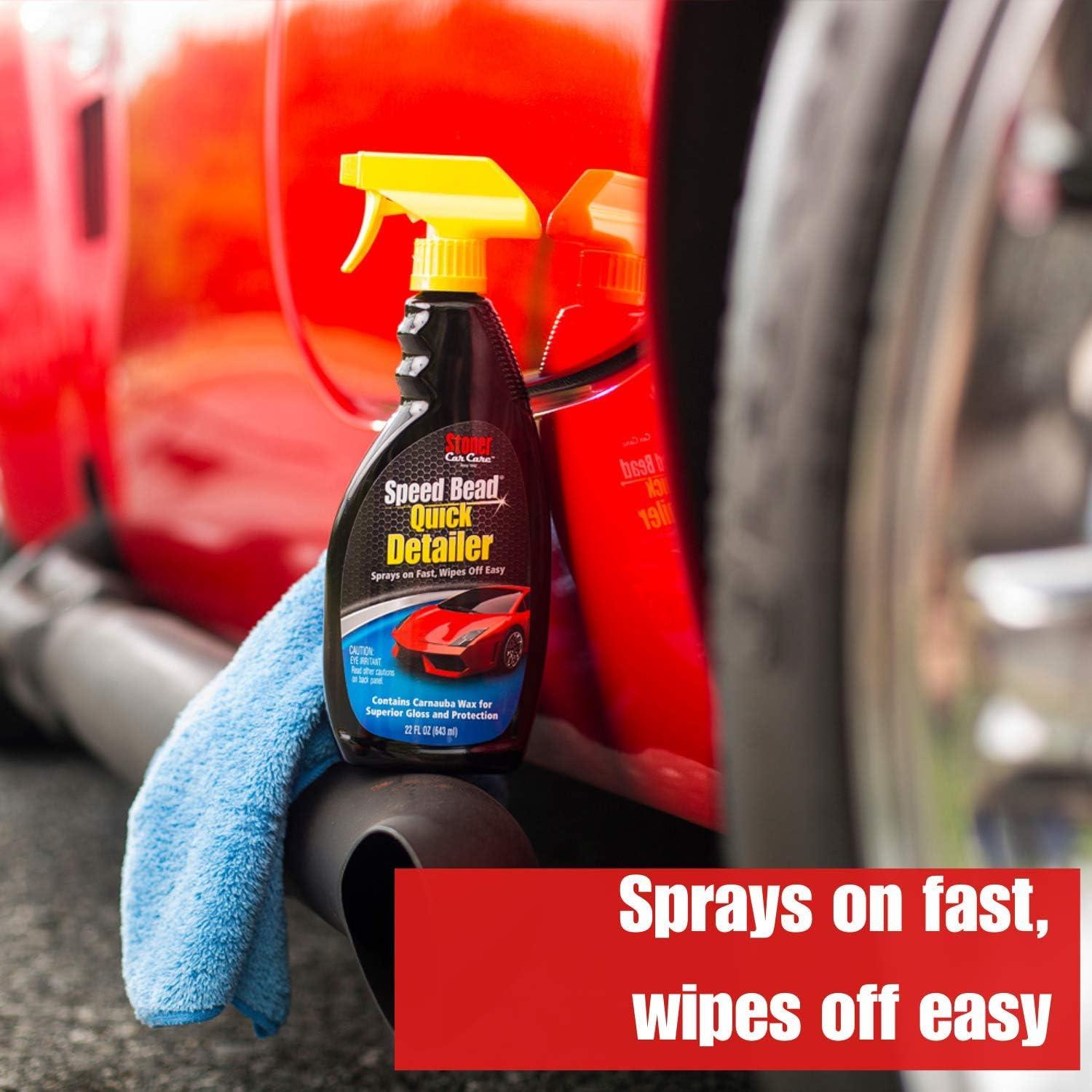 imageStoner Car Care 99004 Car Show TouchUp 6Piece Kit for Automotive Detailing with Speed Bead Quick Detailer for Shine and Gloss Grime Eraser Invisible Glass Premium Glass Cleaner Three Microfibers22 Fl Oz Pack of 1