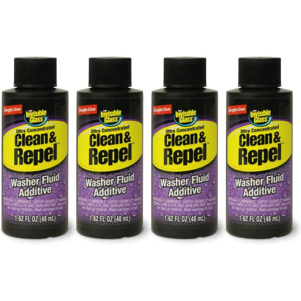 imageInvisible Glass 914004PK Clean and Repel Windshield Washer Fluid Additive Concentrate Convenient Single Use to Repel Rain Sleet and Snow from Auto Glass and Improve Driving Visibility