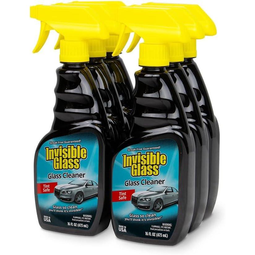 imageInvisible Glass 92163 Premium Glass and Window Cleaner for Auto and Home Cleans Glass Windows Windshields and More StreakFree AmmoniaFree TintSafe 16 fl oz16 Fl Oz Pack of 6