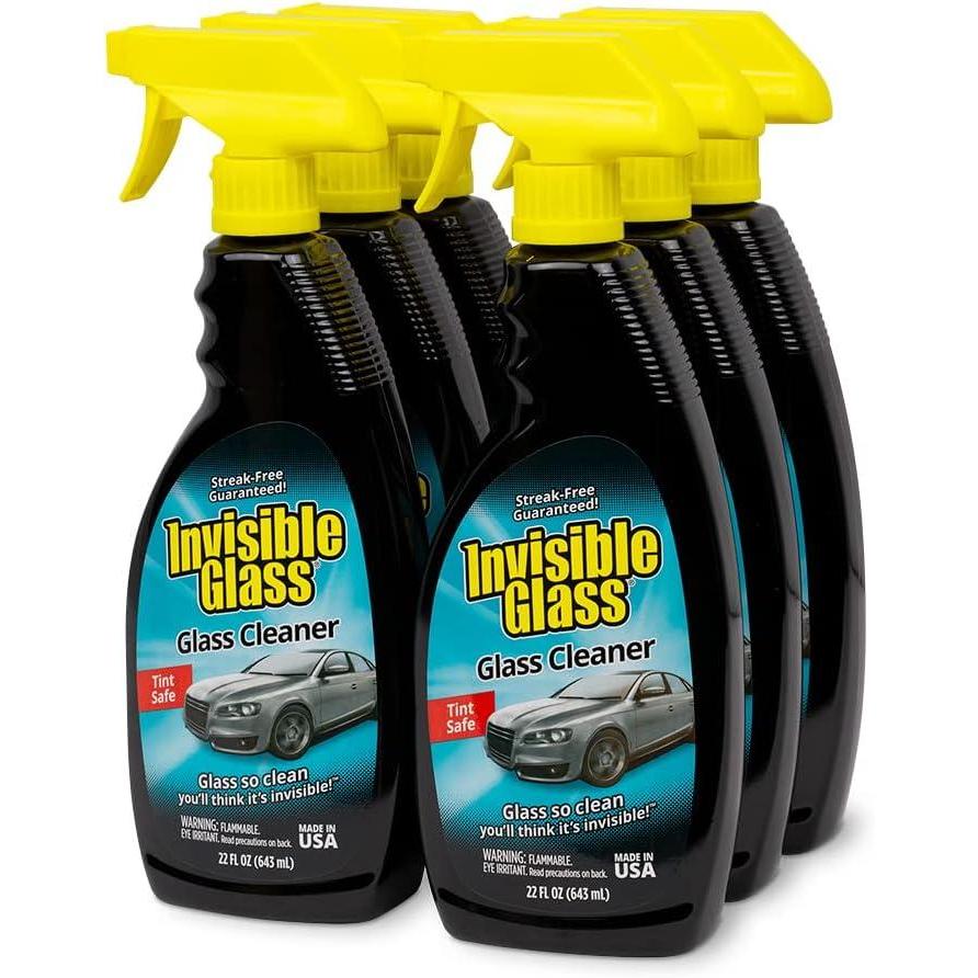 imageInvisible Glass 921642PK Premium Glass and Window Cleaner for Auto and Home Cleans Glass Windows Windshields and More StreakFree AmmoniaFree TintSafe 22 fl oz Pack of 222 Fl Oz Pack of 6
