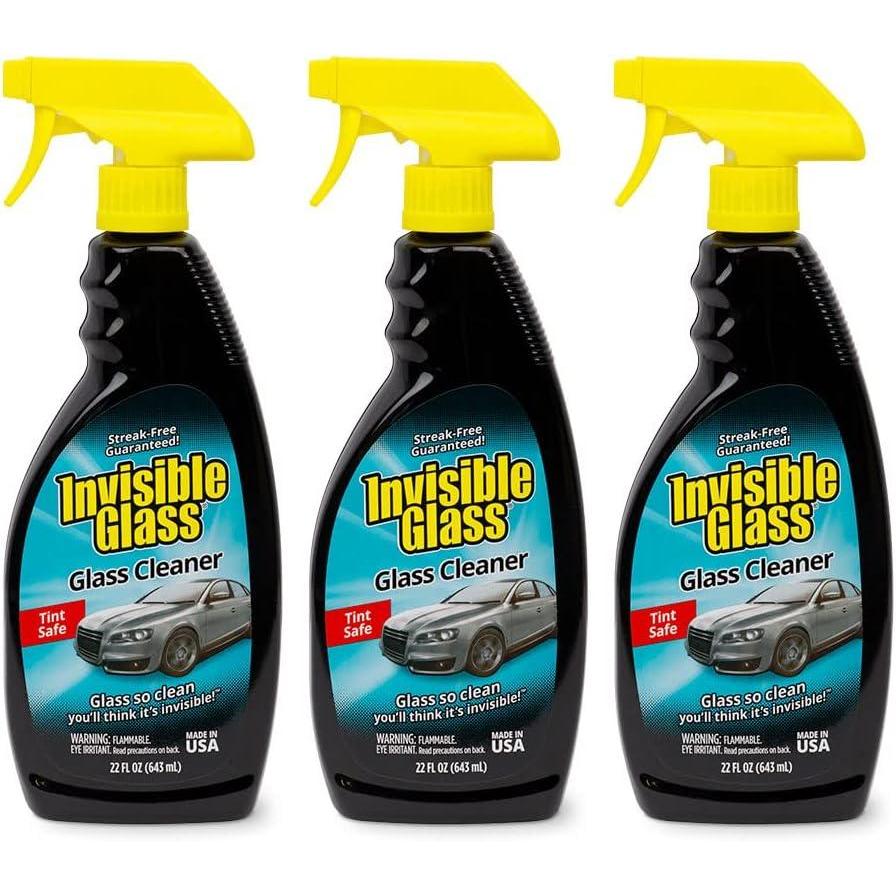 imageInvisible Glass 921643PK Premium Glass and Window Cleaner for Auto and Home Cleans Glass Windows Windshields and More StreakFree AmmoniaFree TintSafe 22 fl oz Pack of 3