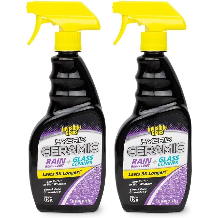 imageInvisible Glass 921836PK Hybrid Ceramic Rain Repellent and Glass Cleaner Cleans and Protects Car Windows and Windshields with LongLasting WaterRepellent Si02 Technology 16 Fl Oz Pack of 616 Fl Oz Pack of 2