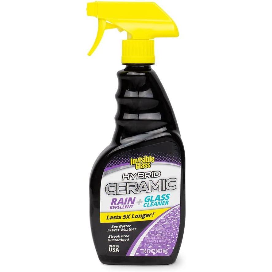 imageInvisible Glass 921836PK Hybrid Ceramic Rain Repellent and Glass Cleaner Cleans and Protects Car Windows and Windshields with LongLasting WaterRepellent Si02 Technology 16 Fl Oz Pack of 616 Fl Oz Pack of 1