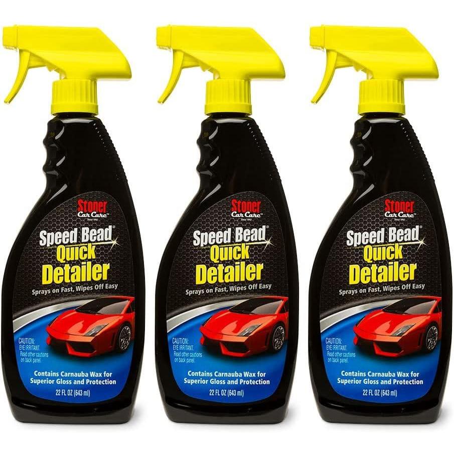 imageStoner Car Care 99004 Car Show TouchUp 6Piece Kit for Automotive Detailing with Speed Bead Quick Detailer for Shine and Gloss Grime Eraser Invisible Glass Premium Glass Cleaner Three Microfibers22 Fl Oz Pack of 3