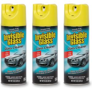 Invisible Glass 91163 Premium Aerosol Glass and Window Cleaner for Auto and Home, Streak-Free, Ammonia-Free, Tint-Safe, 15 oz(15 Ounce (Pack of 3))