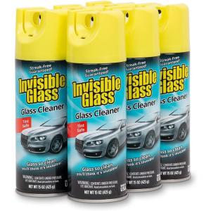 Invisible Glass 91163 Premium Aerosol Glass and Window Cleaner for Auto and Home, Streak-Free, Ammonia-Free, Tint-Safe, 15 oz(15 Ounce (Pack of 6))