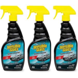 Invisible Glass 92163 Premium Glass and Window Cleaner for Auto and Home Cleans Glass, Windows, Windshields, and More, Streak-Free, Ammonia-Free, Tint-Safe, 16 fl oz(16 Fl Oz (Pack of 3))