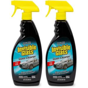 Invisible Glass 92164-2PK Premium Glass and Window Cleaner for Auto and Home Cleans Glass, Windows, Windshields, and More, Streak-Free, Ammonia-Free, Tint-Safe, 22 fl oz (Pack of 2)(22 Fl Oz (Pack of 2))