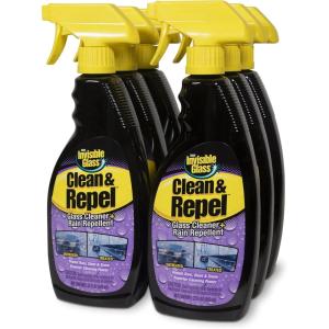 Invisible Glass 92184 Clean & Repel – Glass Cleaner and Rain Repellent Spray, Cleans Exterior Windshields, Repels Rain, Sleet, Snow, Improves Wet Weather Driving Visibility – 22 fl oz(22 Fl Oz (Pack of 6))