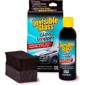 Invisible Glass 99017 Pro Glass Care Kit – Clean with Premium Glass Cleaner, Strip Water Spots with Glass Stripper, Protect with Ceramic Coating – Includes (2) Microfiber Cloths(Pack of 1)