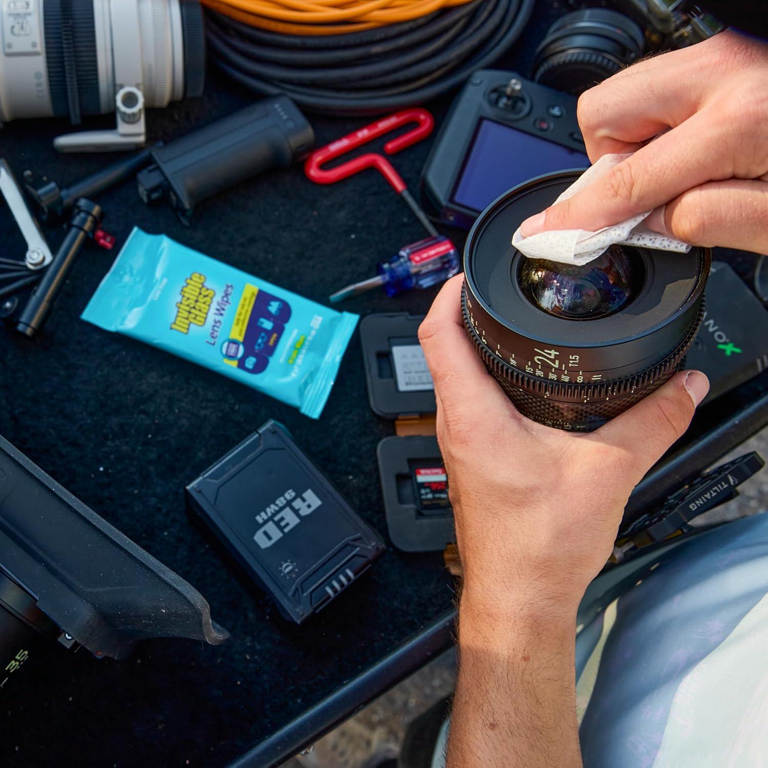 imageInvisible Glass 90060 Lens Cleaning Wipes StreakFree LintFree Wipes for Glasses Camera Lenses Binoculars ampamp Smartphone Cameras Safe on Reflective Coatings 16 Count