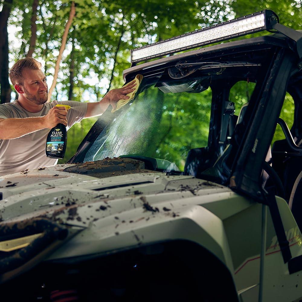 imageInvisible Glass 92084 Clear Plastic Cleaner for Cars Motorcycles RVs Boats Helmet Visors Golf Carts Acrylic and Vinyl Windows StreakFree HazeFree Removes Static 22 Fl Oz Pack of 122 Fl Oz Pack of 6