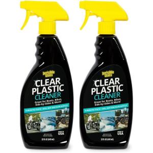 Invisible Glass 92084 Clear Plastic Cleaner for Cars, Motorcycles, RVs, Boats, Helmet Visors, Golf Carts, Acrylic and Vinyl Windows, Streak-Free, Haze-Free, Removes Static, 22 Fl Oz, Pack of 1(1 Count (Pack of 2))